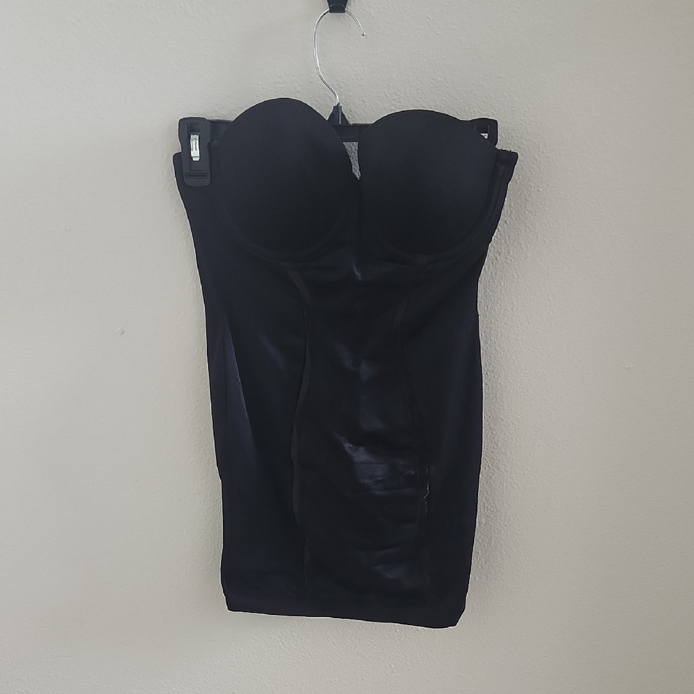 Flexees Black Strapless Bodysuit Shapewear